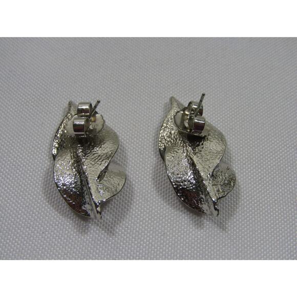 2 Pairs of Silver Tone Dangly Earrings Minimalist Neutral Y2K - Picture 4 of 5